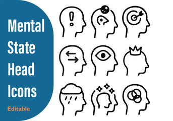 Mental State Head Icons.