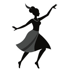 Fototapeta premium Woman In Traditional Dress Dancing