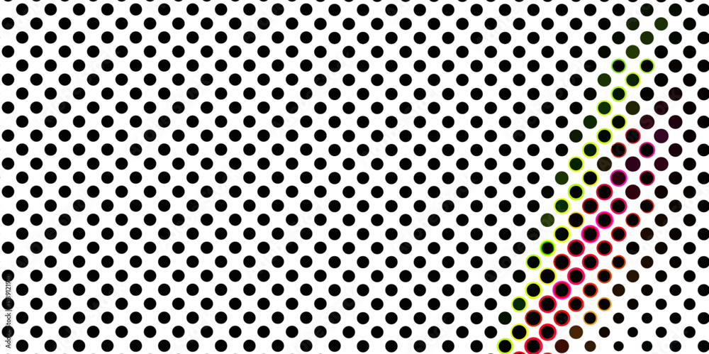 Poster abstract multi-colored halftone dots artistic design pop art pattern of geometric shapes colorful ba