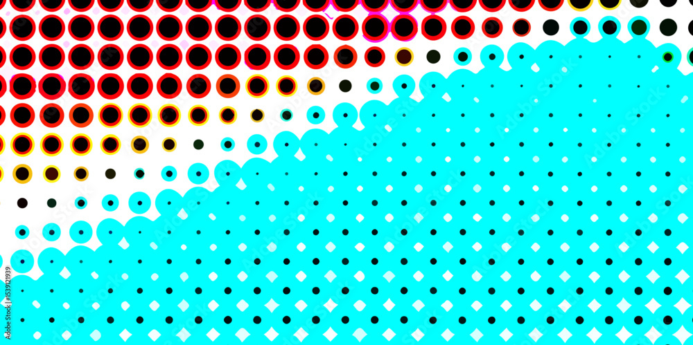 Poster abstract multi-colored halftone dots artistic design pop art pattern of geometric shapes colorful ba