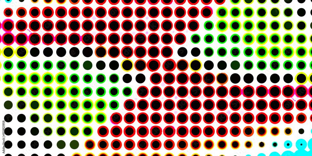 Poster abstract multi-colored halftone dots artistic design pop art pattern of geometric shapes colorful ba