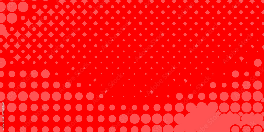 Poster abstract red and grey halftone dots artistic design pop art pattern of geometric shapes colorful bac