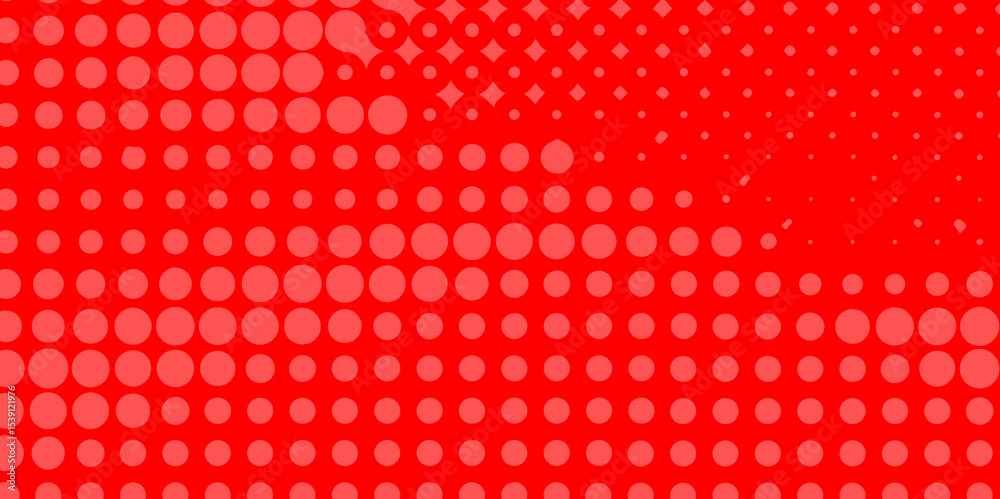 Poster abstract red and grey halftone dots artistic design pop art pattern of geometric shapes colorful bac