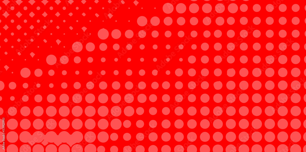 Poster abstract red and grey halftone dots artistic design pop art pattern of geometric shapes colorful bac