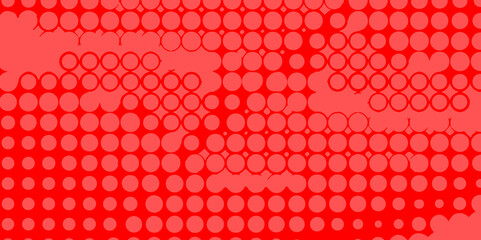 Abstract red and grey halftone dots artistic design pop art pattern of geometric shapes colorful background, texture effect monochrome halftone dot seamless design abstract patterns red background.