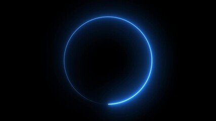 5 to 1 second modern digital countdown timer neon light style on black background,5 seconds simple countdown timer. Circle countdown timer 5 sec animation. - Powered by Adobe