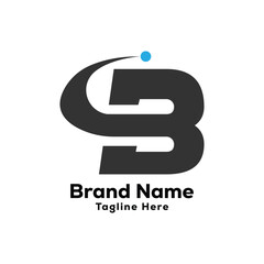 b letter traveling creative sign logo design