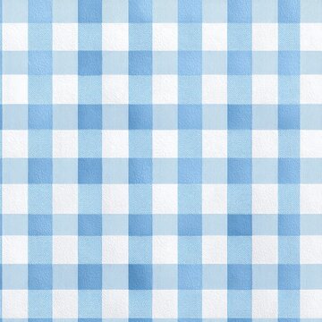 Seamless pastel blue gingham pattern &ndash; soft retro checks in a high-res repeat grid for wallpaper, fabric, or digital scrapbook paper