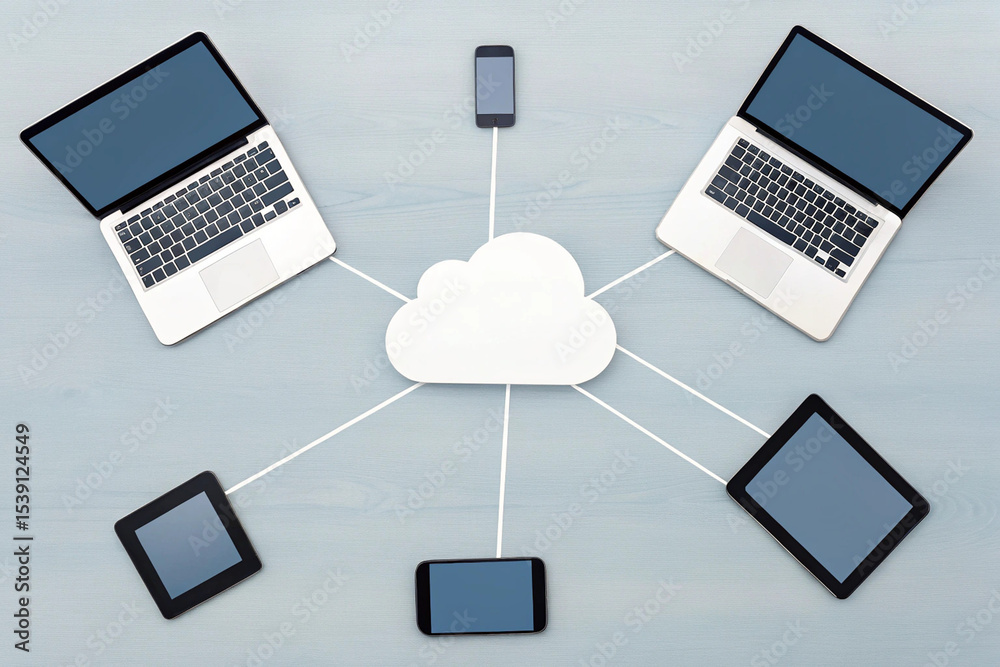 Poster cloud computing network connected devices sharing data