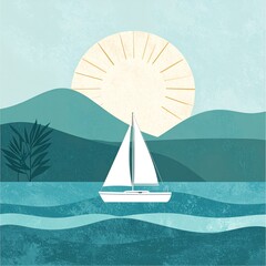 sailing boat on the sea