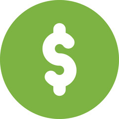 Dollar bill single icon vector illustration