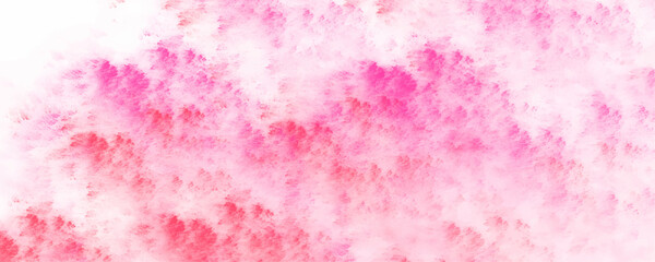 Soft Pink watercolor texture on white background, design soft Pink, pastel watercolor background. Grunge and textured banner with free copy space. Ink splash, reddish shadows. Fantasy light red, pink.