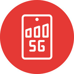 5G single icon vector illustration
