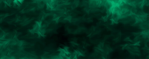 Colorful abstract aquamarine smoke isolated on black background. Dark green flame textured illustration design. Abstract emerald colored art smoke on black background. Mist flowing design on a dark.	
