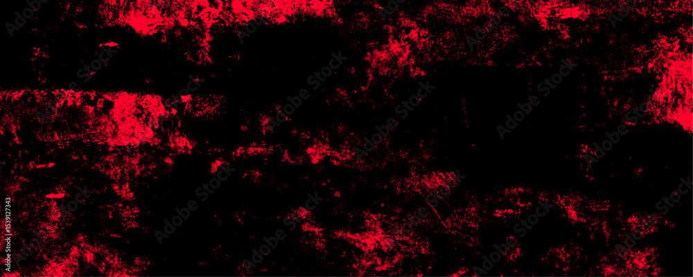 Wall mural distressed red grunge texture on a dark background, vector. distressed rough grunge texture surface 
