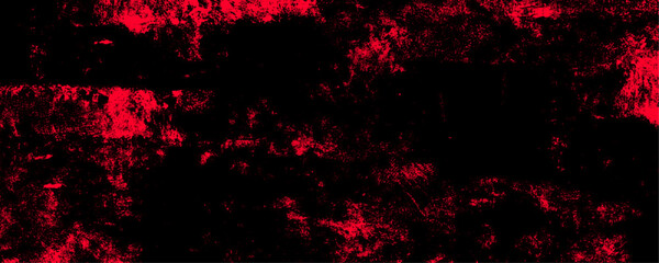 Distressed red grunge texture on a dark background, vector. Distressed rough grunge texture surface red color. Fire & brimstone Abstract red grunge reflection of neon cumulus clouds smoke exploding.	
