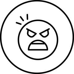Angry single icon vector illustration