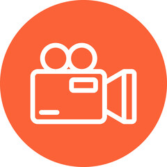 Videocam single icon vector illustration