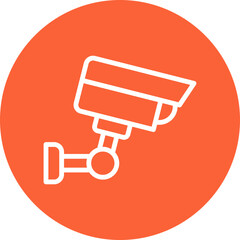 CCTV camera single icon vector illustration