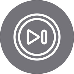 Play forward single icon vector illustration