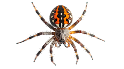 Close-up of a hairy brown spider isolated on a white background, perfect for those without arachnophobia
