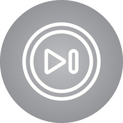 Play forward single icon vector illustration