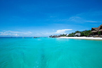 Beautiful sky and blue sea