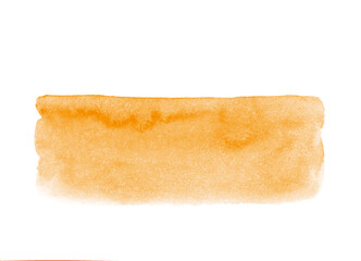 Abstract orange watercolor isolated on white background