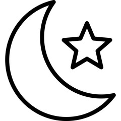 Moon and star single icon vector illustration
