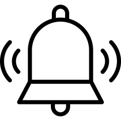 Bell single icon vector illustration