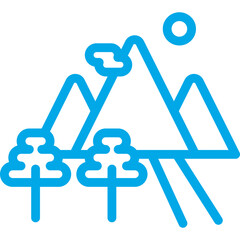 Mountain single icon vector illustration