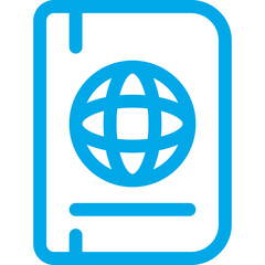 Passport single icon vector illustration