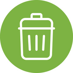 Dustbin single icon vector illustration