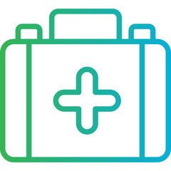 Medical box single icon vector illustration