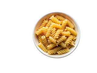 Pasta Bowl Isolated on White Background – Italian Cuisine Concept