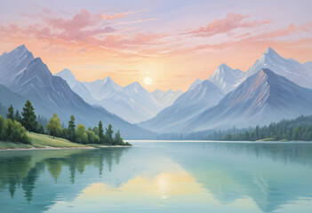 Serene Mountain Lake