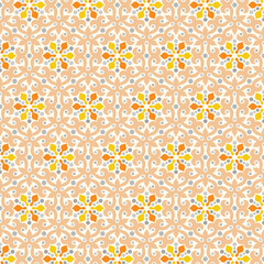 Floral ornament seamless pattern