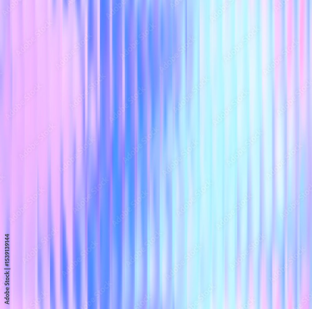Poster vector abstract colorful blurred holographic gradient background. vertical ribbed glass texture. pas
