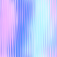Vector Abstract Colorful Blurred Holographic Gradient background. Vertical Ribbed glass texture. Pastel bg.