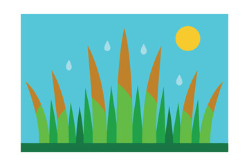 vector illustration of a green grass