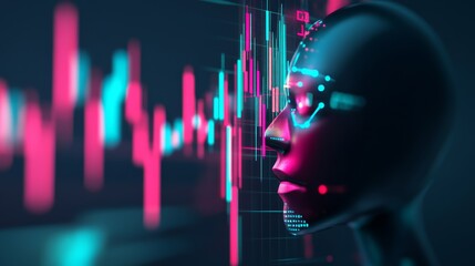 Cybernetic Gaze AI Face and Stock Market Data Visualization,Artificial Intelligence,Data Science