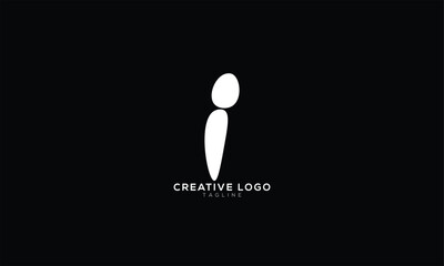 I Abstract initial monogram letter alphabet logo design