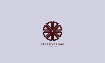 FLOWER MOSAIC PATTERN  Abstract initial monogram letter alphabet logo design