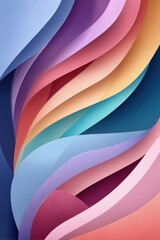 Abstract colorful layered wave design with vibrant gradients and dynamic curves