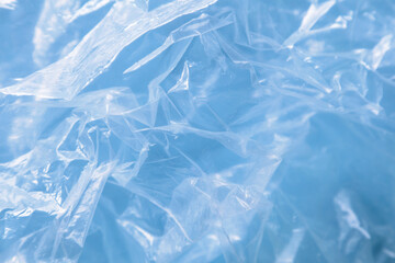 Obraz premium Wrinkled blue plastic texture background