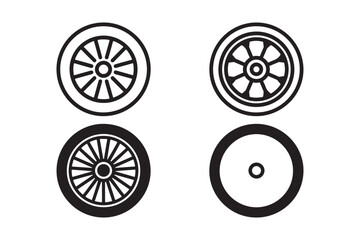 Wheel Icon Design Set