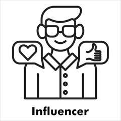 Influencer Outline Icon