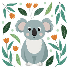 Koala and eucalyptus