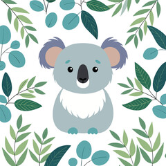 Koala and eucalyptus
