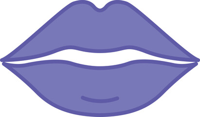 Colored Mouth Icon. Vector Illustration. Human Organ, Medical, Speech, and Eating Organ. Anatomy Concept